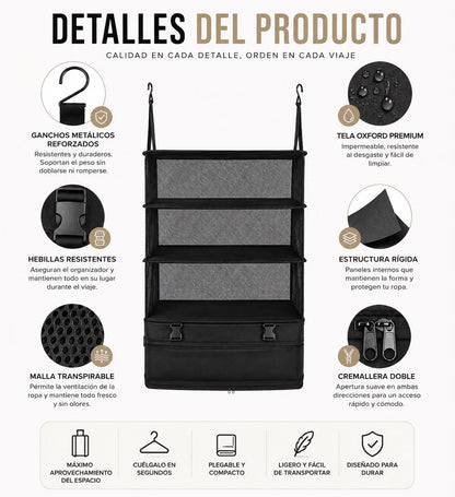 Suitpack I Organizador colgante para maleta 6 en 1.